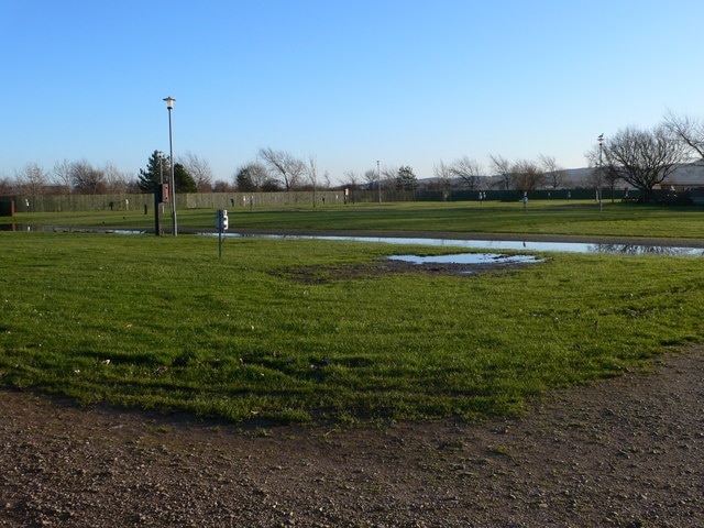 Winter caravan park Ty Mawr Holiday Park, forlornly empty touring caravan area.