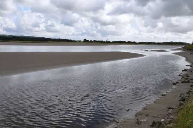 Beach Sandy area on the Leven Estuary near Greenodd.