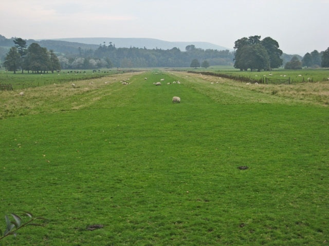 Grass runway on the Kilkerran estate Beside the Water of Girvan