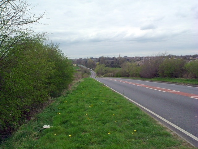 Old A6 approaching Desborough Now reclassified B576