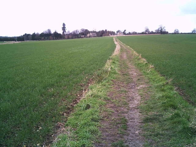 Footpath to Cawthorpe from A15 This footpath is well-used and maintained as a path: the pedestrians and a few cyclists have crops in varying stages of growth from being ploughed up to walking by crops as tall as a child all within a year.