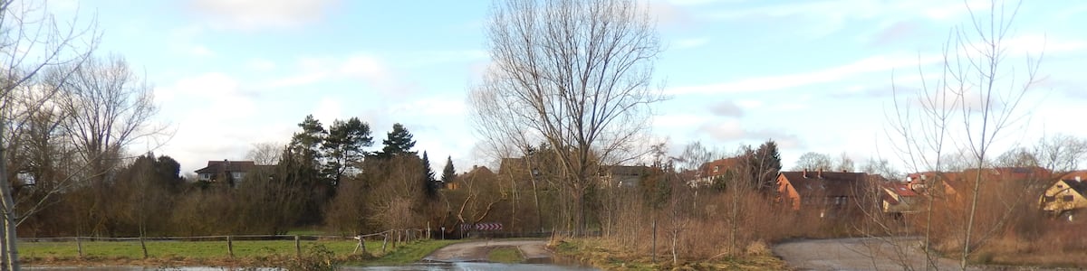 Photo "Weg von Sarstedt nach Schliekum, bei Hochwasser" by Gerd Fahrenhorst (Creative Commons Attribution 4.0) / Cropped from original