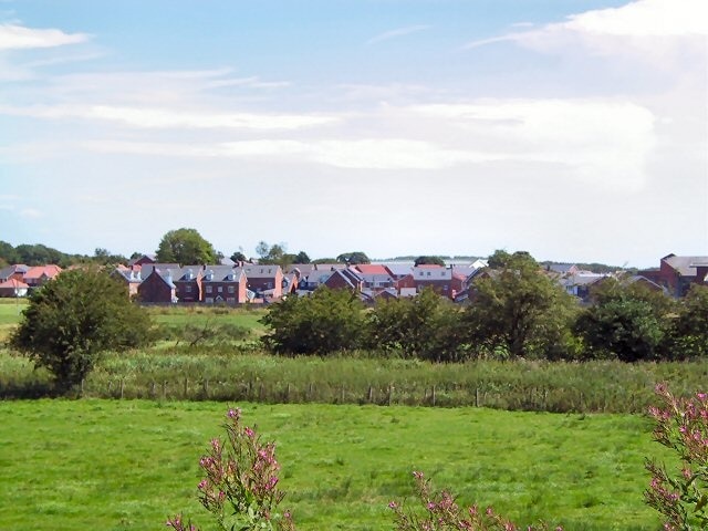 NewBuild. This new estate of houses, viewed from the Bolton services on the M61, is adjacent to the works,just below Anderton Old Hall Farm.