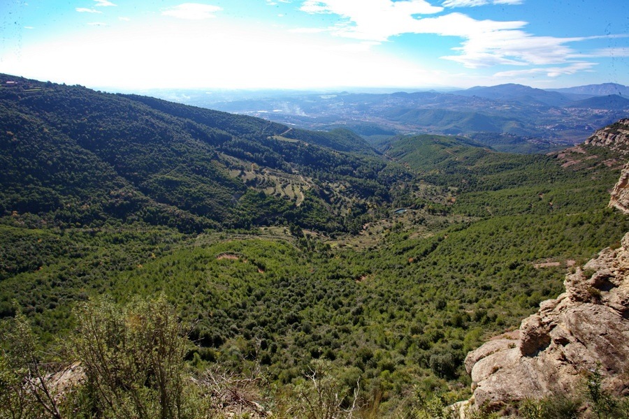 Torrent del Pollancre vist des del Grau Mercader als Cingles de Bertí-Serralada prelitoral. l'Ametlla del Vallès-Montmany-Bigues (Vallès Oriental, Catalunya)
