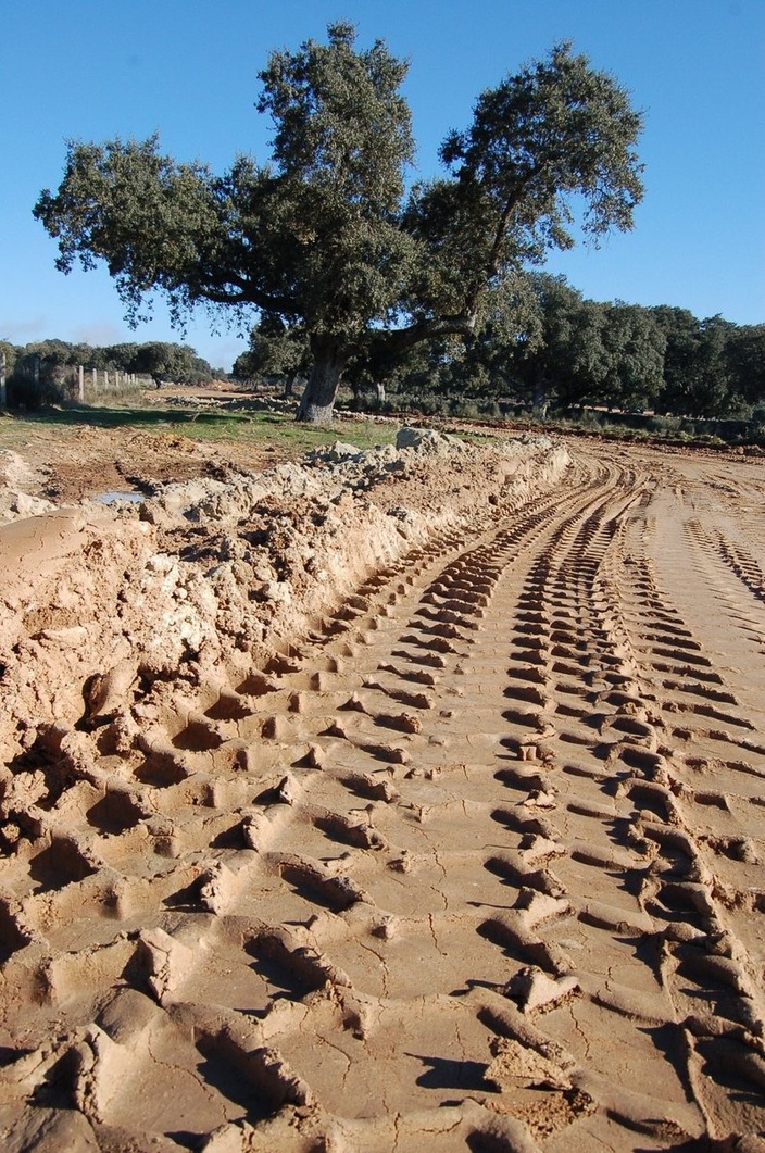 Accès à la mine d'uranium de Retortillo (Salamanque)