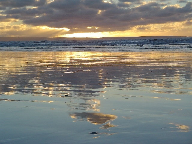 Boxing Day sunset. Saunton Sands looking towards Clovelly and beyond to Hartland Point