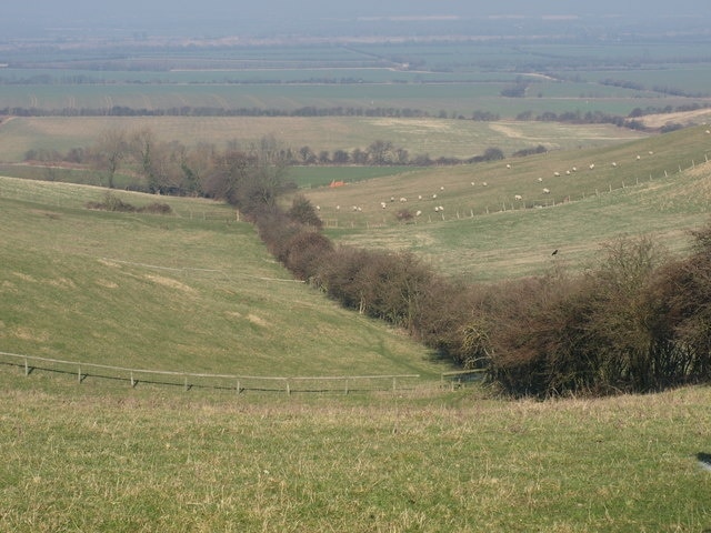 Across the Vale Looking North from the Greensand Ridge.