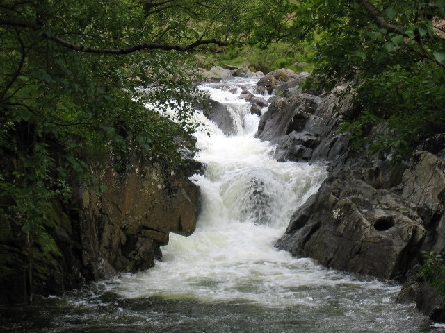 Falls on Langstrath Beck.