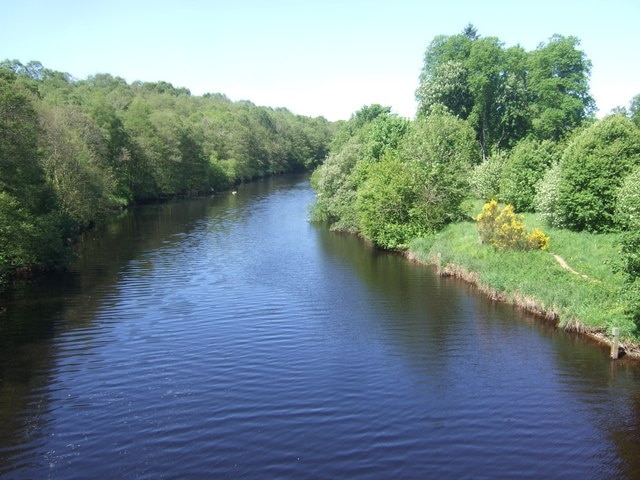 River North Tyne From the bridge near Bellingham.