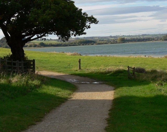 Rutland Water Circular Route This is part of the 27 mile footpath and cycleway that follows the shoreline of Rutland Water. At this point it is on the southern shore, close to Berrybut Spinneys.