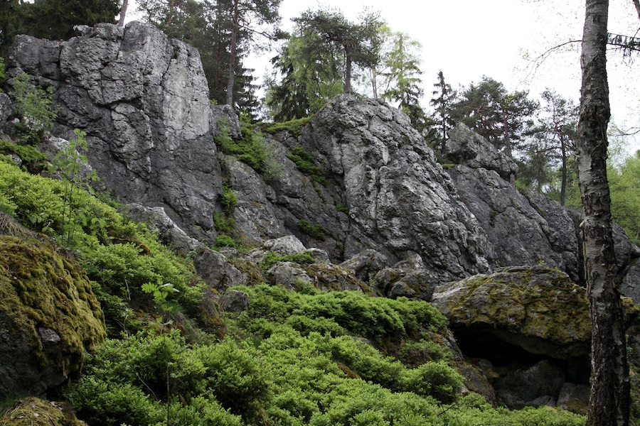 Natural monument Goethova skalka in Cheb District, Czech Republic