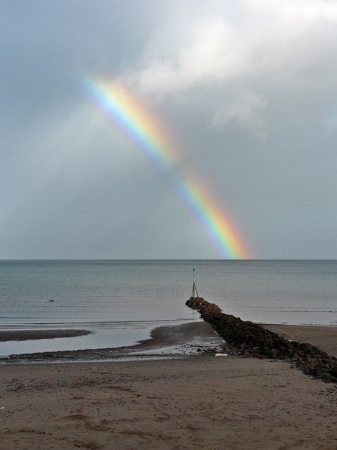 Rhos on Sea Groyne at Rhos on Sea, after a shower.