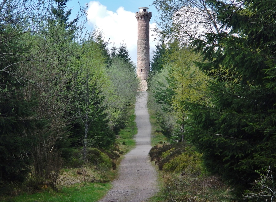 Blick zum Hohlohturm (Kaiser-Wilhelm-Turm)