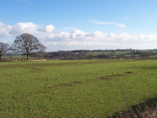 Fields and Countryside south east of Raventofts. This was taken from Raventofts Head and looks over a procession of flat fields and countryside