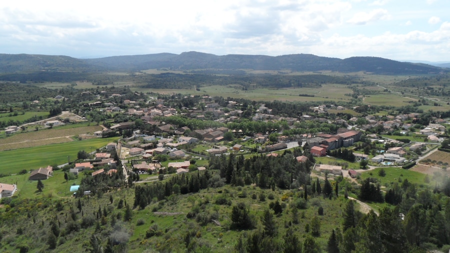 View of Montséret, Aude, France