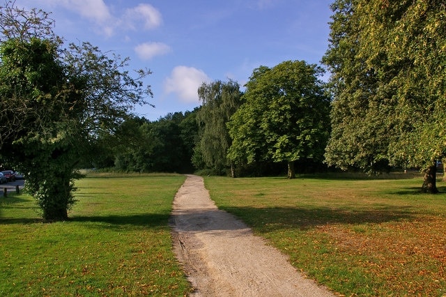 Chislehurst Common A path across Chislehurst Common, with Church Row on the left.