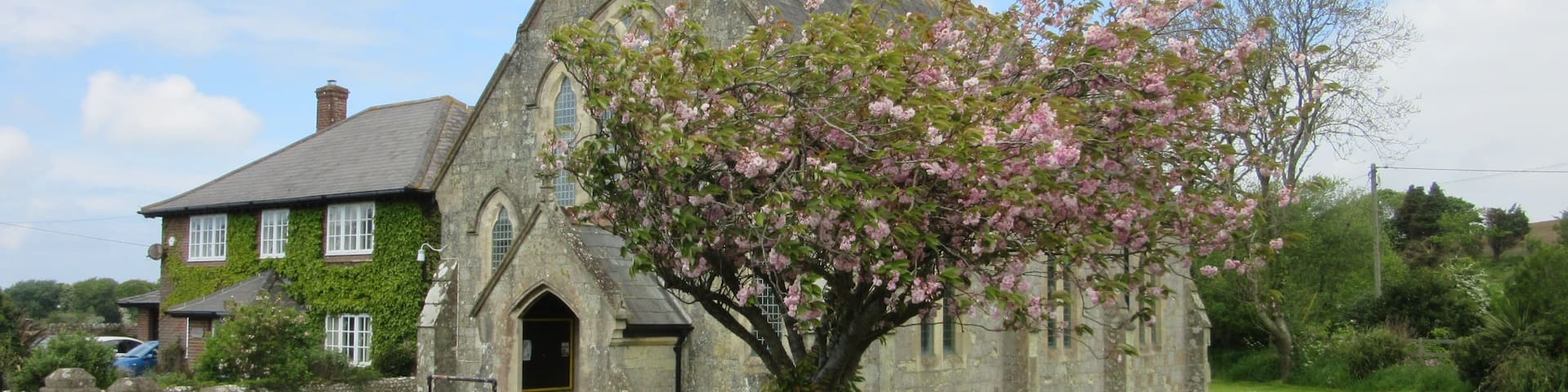 Sandford Methodist Church, Shanklin Road, Sandford, Isle of Wight, England. Originally registered as a United Methodist chapel, or possibly a member of the United Methodist Free Churches (as the United Methodist Church did not come into being until 1907 and I believe this building predates that by some time).