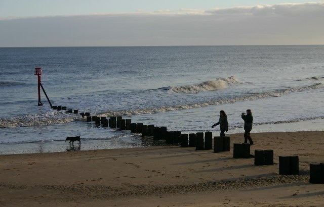 Groynes, Gorleston-on-Sea. The sand level here varies year-by-year; sea defences are currently being covered by sand.