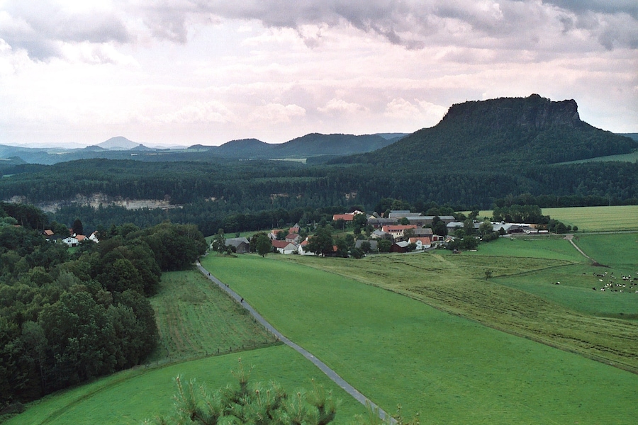 View from the Rauenstein to the village Weißig