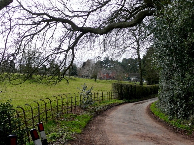 Dark Lane, Belbroughton Looking south-west towards the village. Equestrian country around here.