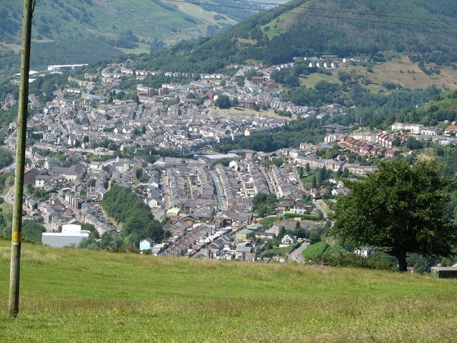 Six Bells & Cwm Nant-y-groes. Looking NNW from Mynydd Llanhilleth