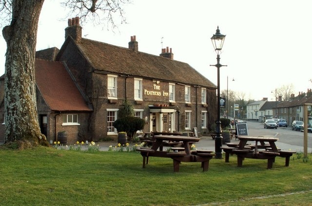 'The Feathers Inn' at Wadesmill This was originally a 17th century coaching inn and called 'The Princes Arms' in the early 1600s.