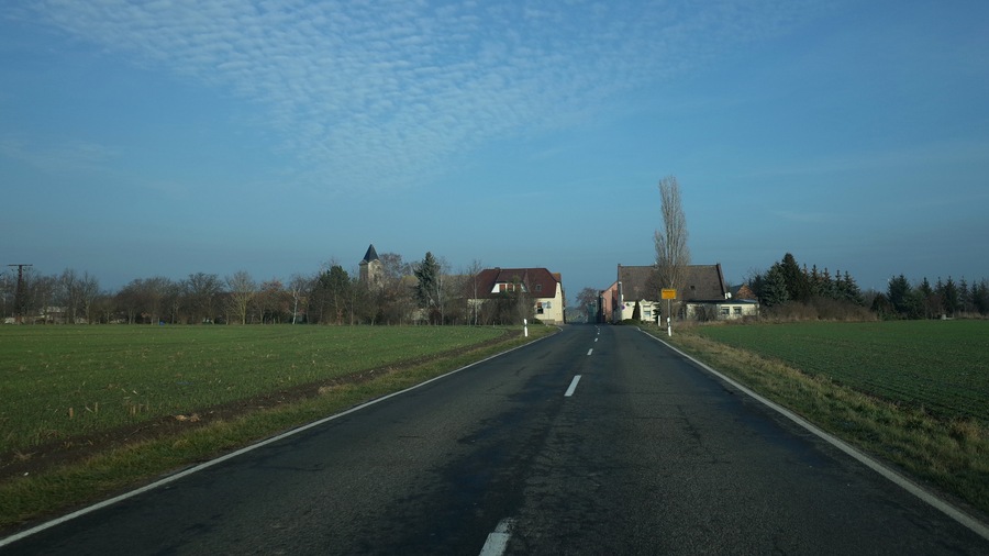 Zörbig, Ortsteil Wadendorf, Ortseingang aus Richtung Zörbig