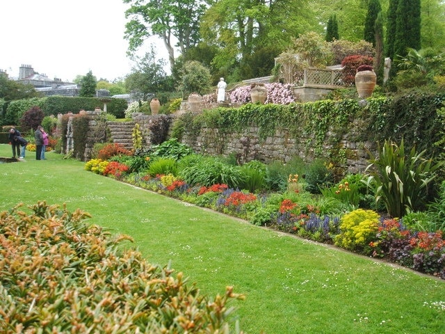 Plas Newydd, herbaceous border in Spring