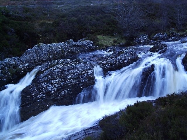 The River Carron Water Fall. Just past the Glen Calvie Lodge on the road to Alladale Estate.