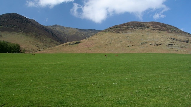 Gategill View from the old A66 above Threlkeld looking up Gategill. Gategill Fell is on the left and Hall's Fell is on the right.