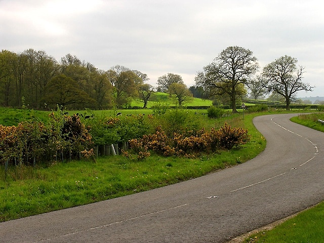 Wheatlands Farmland near Newbury. This farmland to the east of the road is viewed from the north end looking south east.