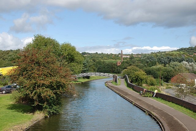 Dudley No 2 Canal View of Bumble Hole Bridge from the Fox & Goose Bridge.