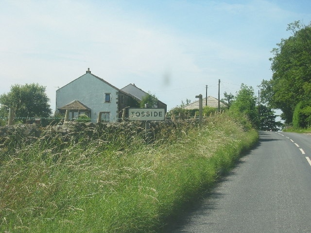 Tosside, North Yorkshire. The road into this small North Yorkshire village