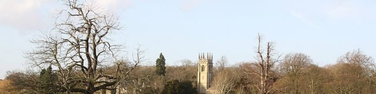 Photo "Hackthorn parkland Parkland at Hackthorn with the tower of St.Michael & All Angels church and Hackthorn Hall just visible in the trees" by Richard Croft (Creative Commons Attribution-Share Alike 2.0) / Cropped from original