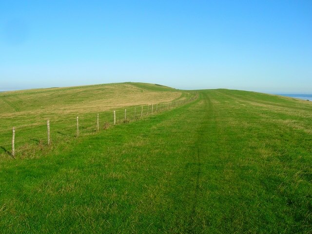 South Downs Way Long distance footpath and bridleway heads towards Firle Beacon.