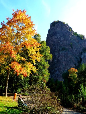 Bad Münster am Stein-Ebernburg – der Rheingrafenstein im Herbst