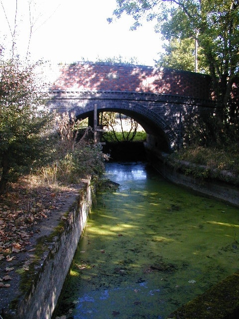 Disused Shropshire Union Canal - Shrewsbury Branch. This bridge is over a tiny piece of canal - much has been filled in and lost. The bridge itself is for the A442 road which has now been bypassed.