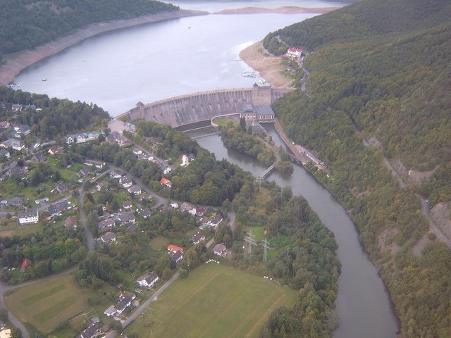 Edertalsperre, Luftaufnahme 2008 (Eder Dam, aerial 2008)