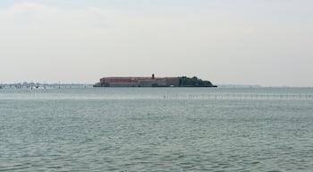 San Clemente island in the Venetian laguna as seen from the Giudecca in Venice