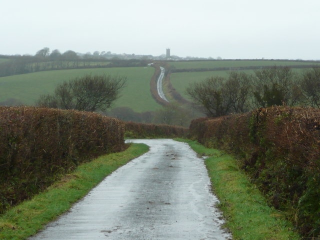 Devon lanes For the Ley-line aficionados out there! The tower in the distance is that of Buckland Brewer.