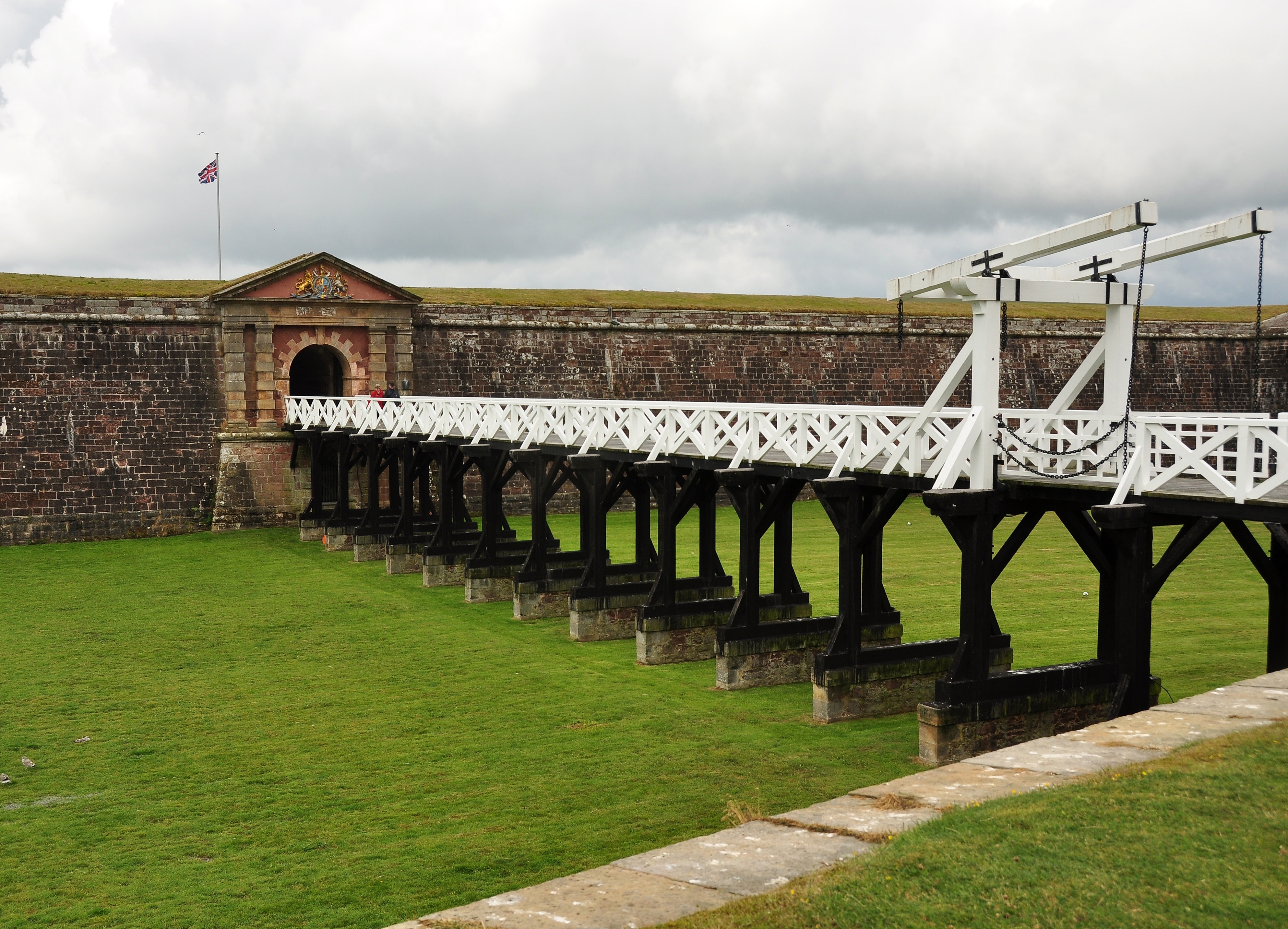 The main entrance to Fort George, near Inverness, Scotland