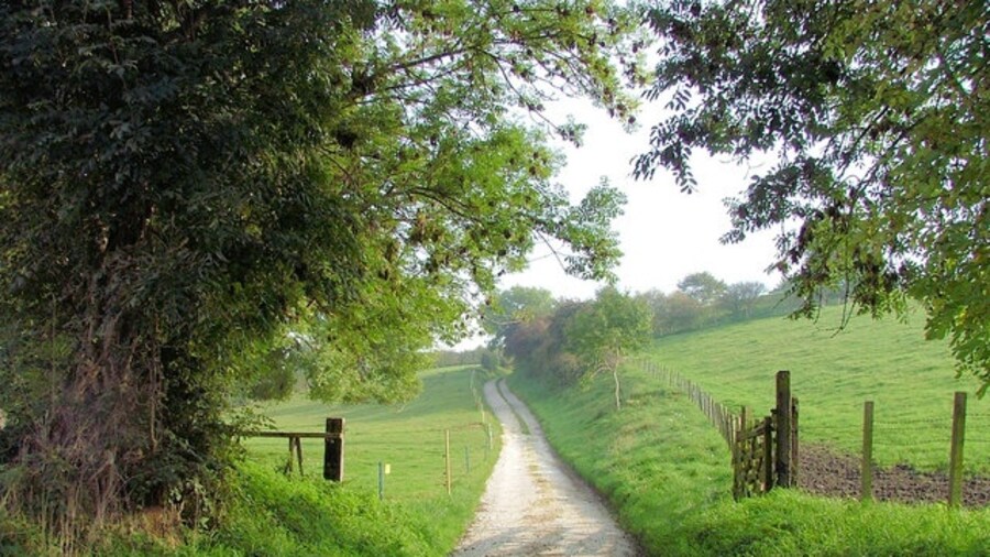 Photo "Farm track (also a public bridleway) near Langtoft, East Riding of Yorkshire, England." by Keith Allison (Creative Commons Attribution-Share Alike 2.0) / Cropped from original