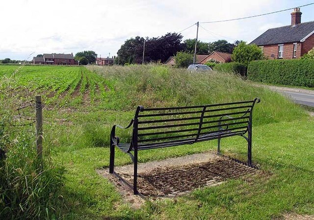 Bench in Long Stratton Road, Forncett End, Norfolk