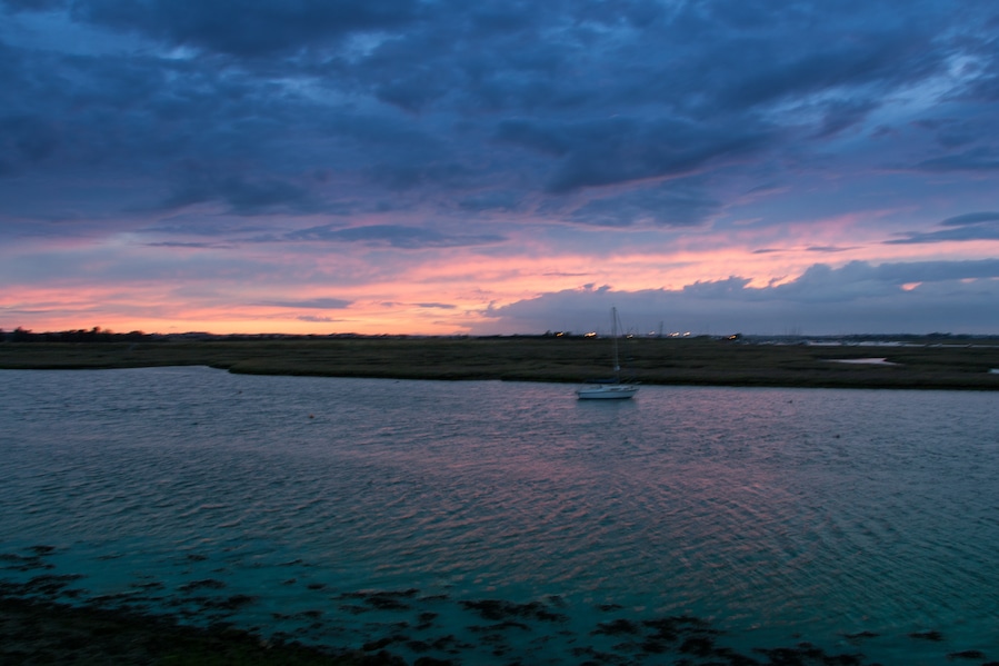Sunsets behind the holiday camp.