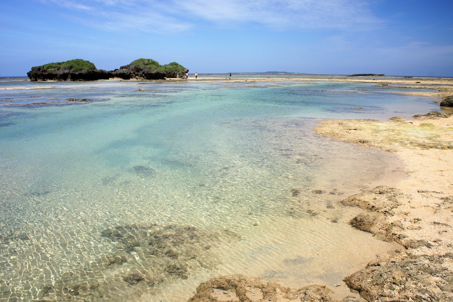 Hoshizuna-no-hama ( Star Sand Beach ) in Iriomote Island, Taketomi Town, Okinawa Prefecture, Japan.
