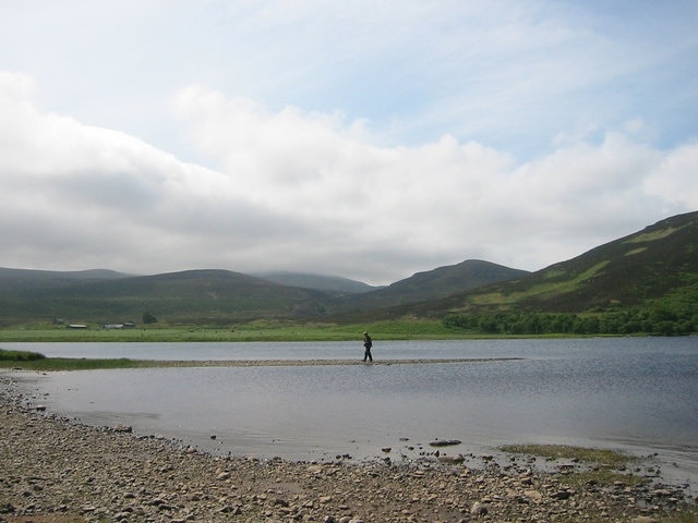 Low water on Loch Brora It's hard to believe that there is good fishing over this bar when the water level is right!!