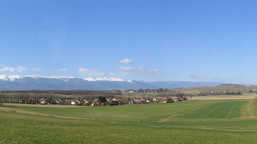 Photo "Campagne genevoise Jura depuis Thairy 15 mars 2009" by tonyfurrer (Creative Commons Attribution 3.0) / Cropped from original