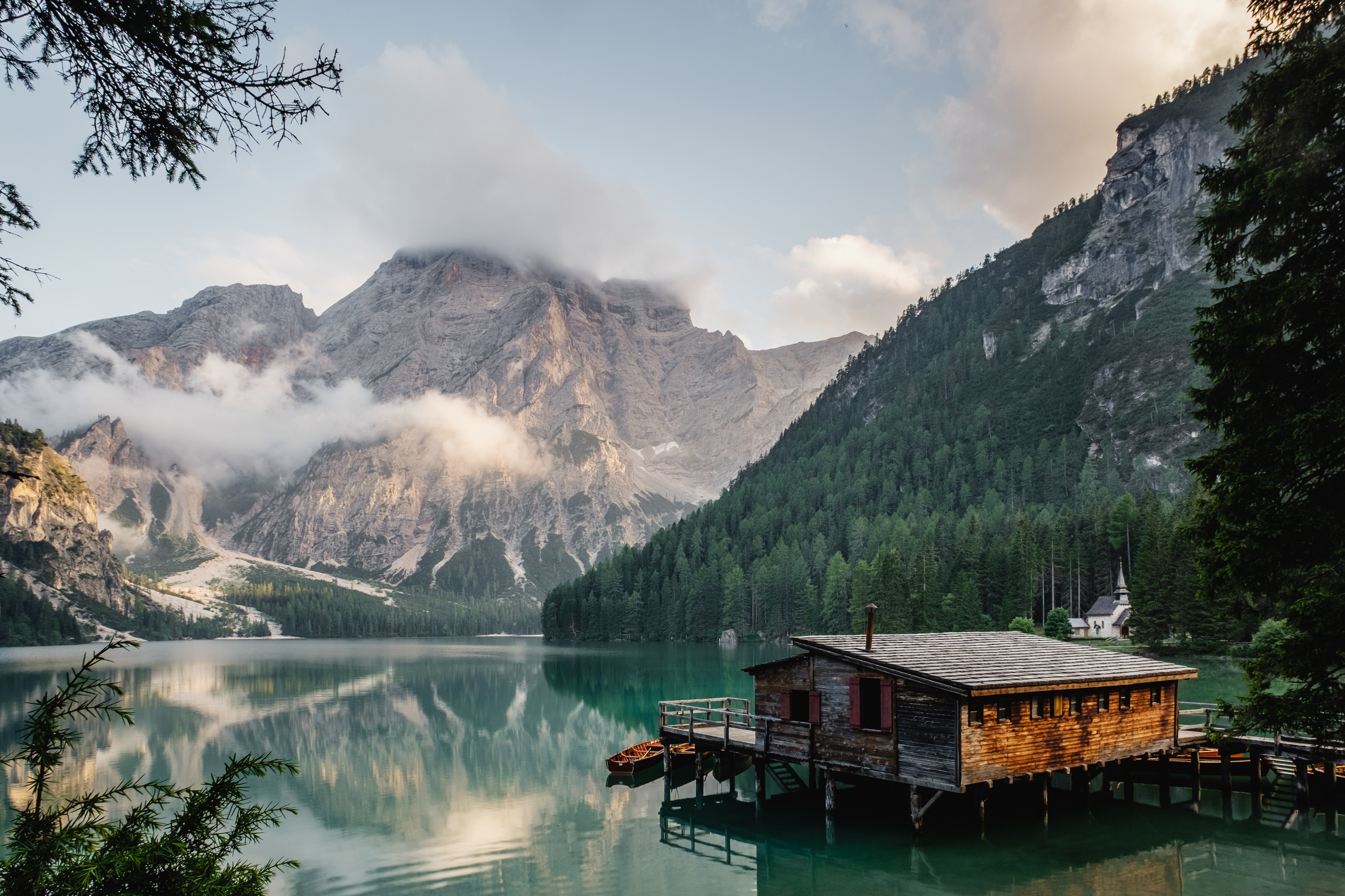 Lac de Braies, Braies, Trentin-Haut-Adige, Italie