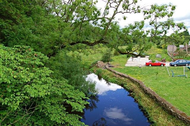 North Ugie. The North Ugie from the bridge, Bridge St, Strichen. Looking up stream