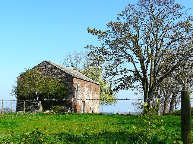 Stone barn at Brisco, near to Brisco, Cumbria, Great Britain.